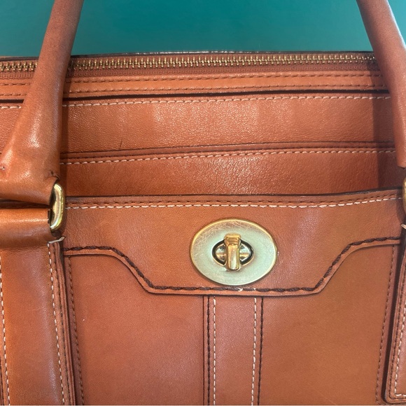 Coach Hampton Brown Leather Satchel, Very VTG - Picture 3 of 13